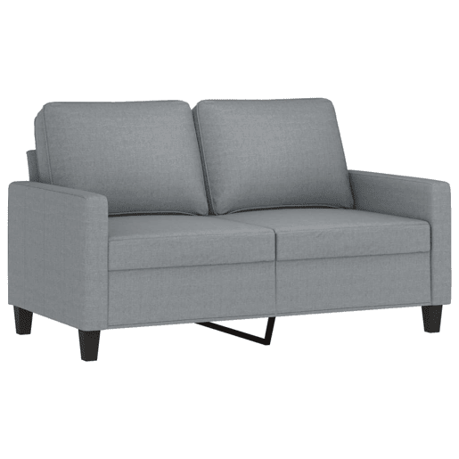 vidaXL Sofá de 2 lugares em tecido 120 cm cinzento-claro