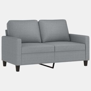 vidaXL Sofá de 2 lugares em tecido 120 cm cinzento-claro