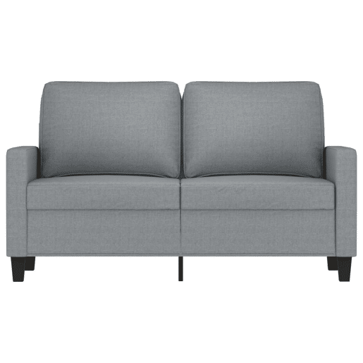 vidaXL Sofá de 2 lugares em tecido 120 cm cinzento-claro