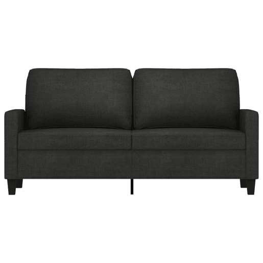vidaXL Sofá de 2 lugares tecido 140 cm preto