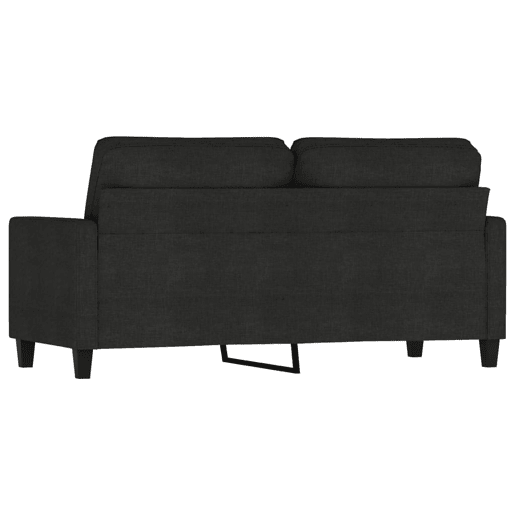 vidaXL Sofá de 2 lugares tecido 140 cm preto