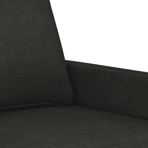 vidaXL Sofá de 2 lugares tecido 140 cm preto