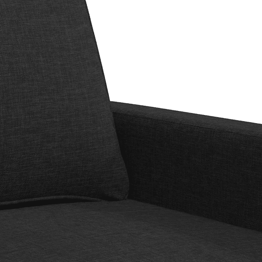 vidaXL Sofá de 2 lugares tecido 140 cm preto