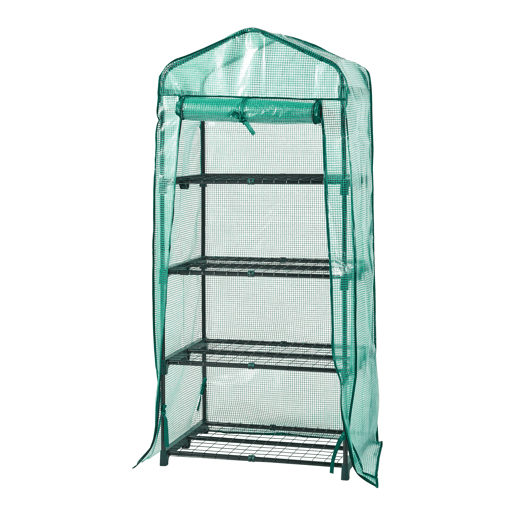 Estufa de chapa Chaam com porta de aço e PE 158x69x49cm - Verde en.casa