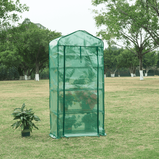 Estufa de chapa Chaam com porta de aço e PE 158x69x49cm - Verde en.casa