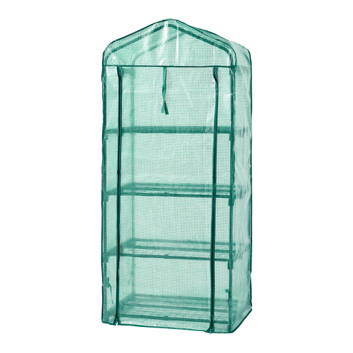 Estufa de chapa Chaam com porta de aço e PE 158x69x49cm - Verde en.casa