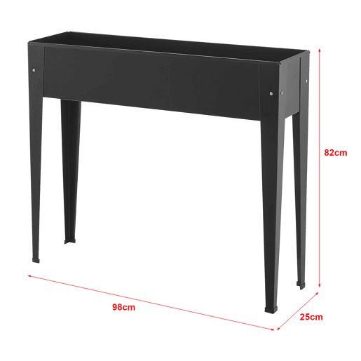 Mesa de cultivo Lelystad em aço 98 x 25 x 82 cm antracite en.casa