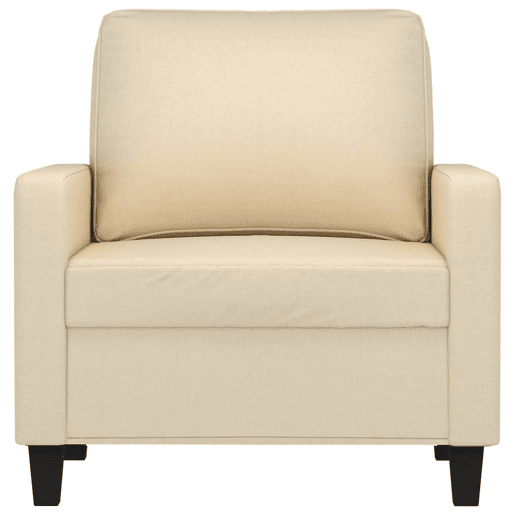 vidaXL Poltrona 60 cm tecido cor creme vidaXL Poltrona 60 cm tecido cor creme
