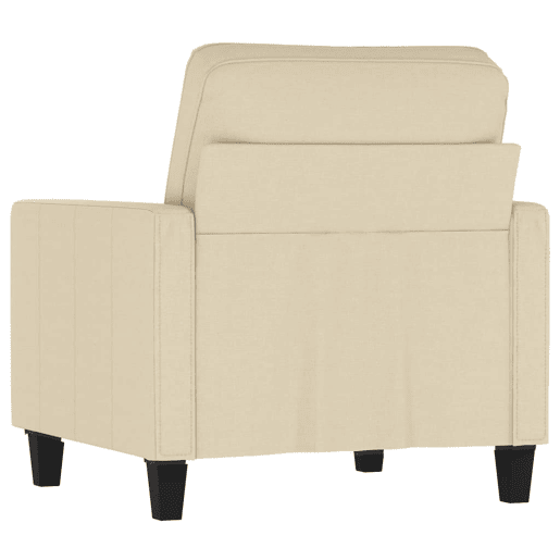 vidaXL Poltrona 60 cm tecido cor creme vidaXL Poltrona 60 cm tecido cor creme