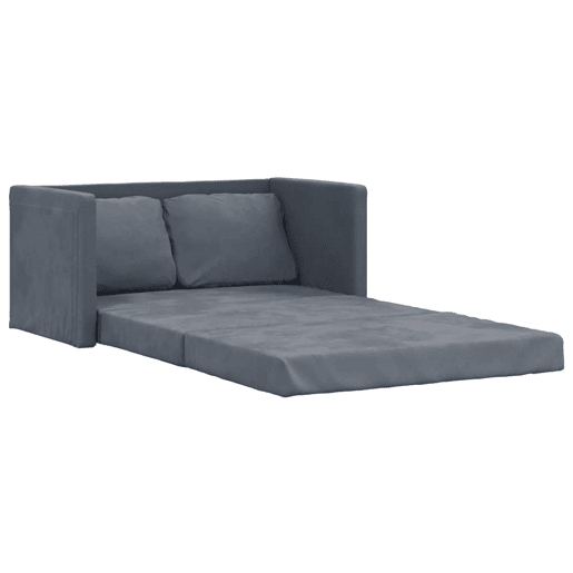 vidaXL Sofá-cama sem pés 122x204x55 cm veludo cinzento-escuro vidaXL Sofá-cama sem pés 122x204x55 cm veludo cinzento-escuro