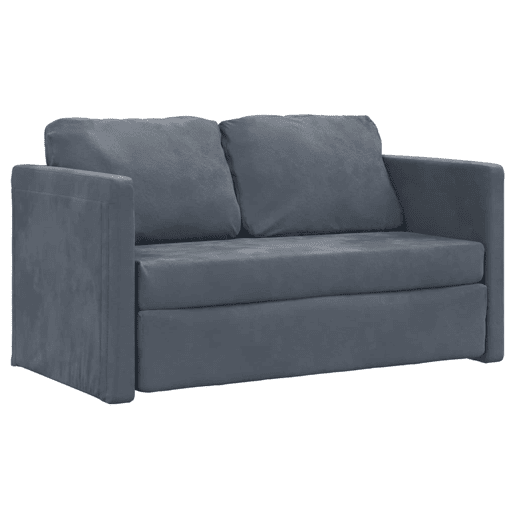 vidaXL Sofá-cama sem pés 122x204x55 cm veludo cinzento-escuro vidaXL Sofá-cama sem pés 122x204x55 cm veludo cinzento-escuro