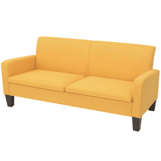 vidaXL Sofá de 3 lugares 180x65x76 cm amarelo