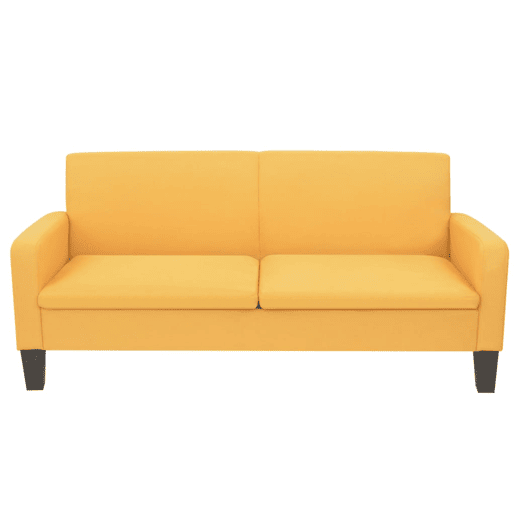 vidaXL Sofá de 3 lugares 180x65x76 cm amarelo