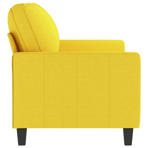 vidaXL Sofá de 2 lugares 140 cm tecido amarelo-claro vidaXL Sofá de 2 lugares 140 cm tecido amarelo-claro