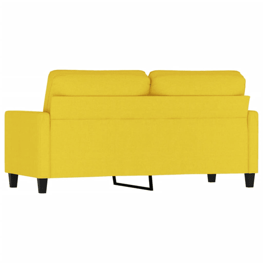 vidaXL Sofá de 2 lugares 140 cm tecido amarelo-claro vidaXL Sofá de 2 lugares 140 cm tecido amarelo-claro