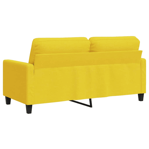 vidaXL Sofá de 2 lugares 140 cm tecido amarelo-claro vidaXL Sofá de 2 lugares 140 cm tecido amarelo-claro