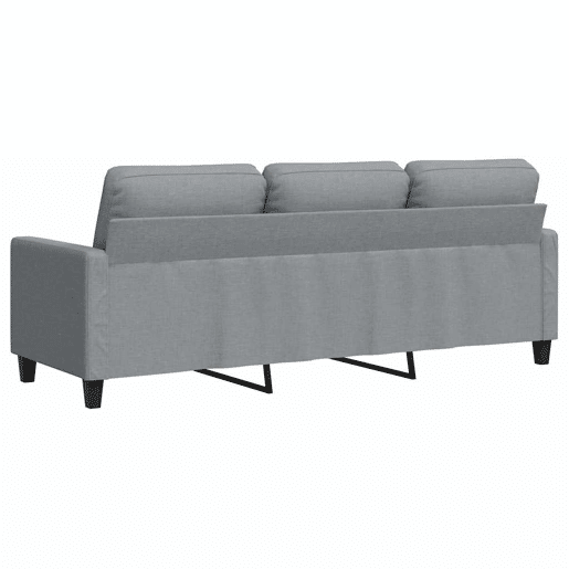 vidaXL Sofá de 3 lugares 180 cm tecido cinza-claro