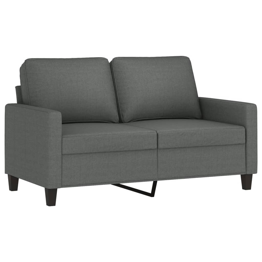 Vidaxl sofá de 2 plazas de tela gris oscuro 120 cm