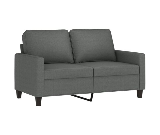 Vidaxl sofá de 2 plazas de tela gris oscuro 120 cm
