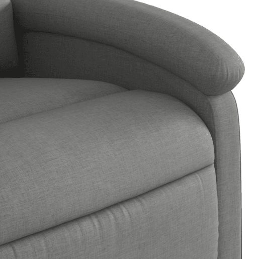 vidaXL Poltrona elétrica elevatória massagens tecido cinzento-escuro