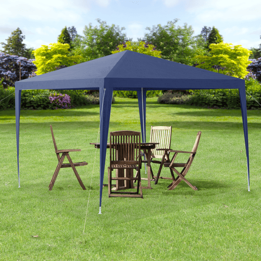 Tenda Pavilhão de jardim Wedau metal 300 x 300 x 255 cm azul escuro casa.pro