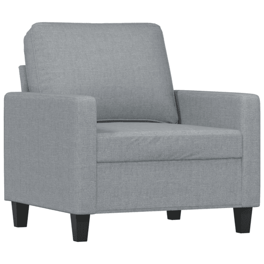 vidaXL Poltrona tecido 60 cm cinzento-claro vidaXL Poltrona tecido 60 cm cinzento-claro