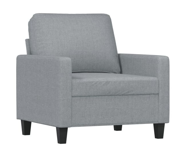 Vidaxl sillón de tela gris claro 60 cm