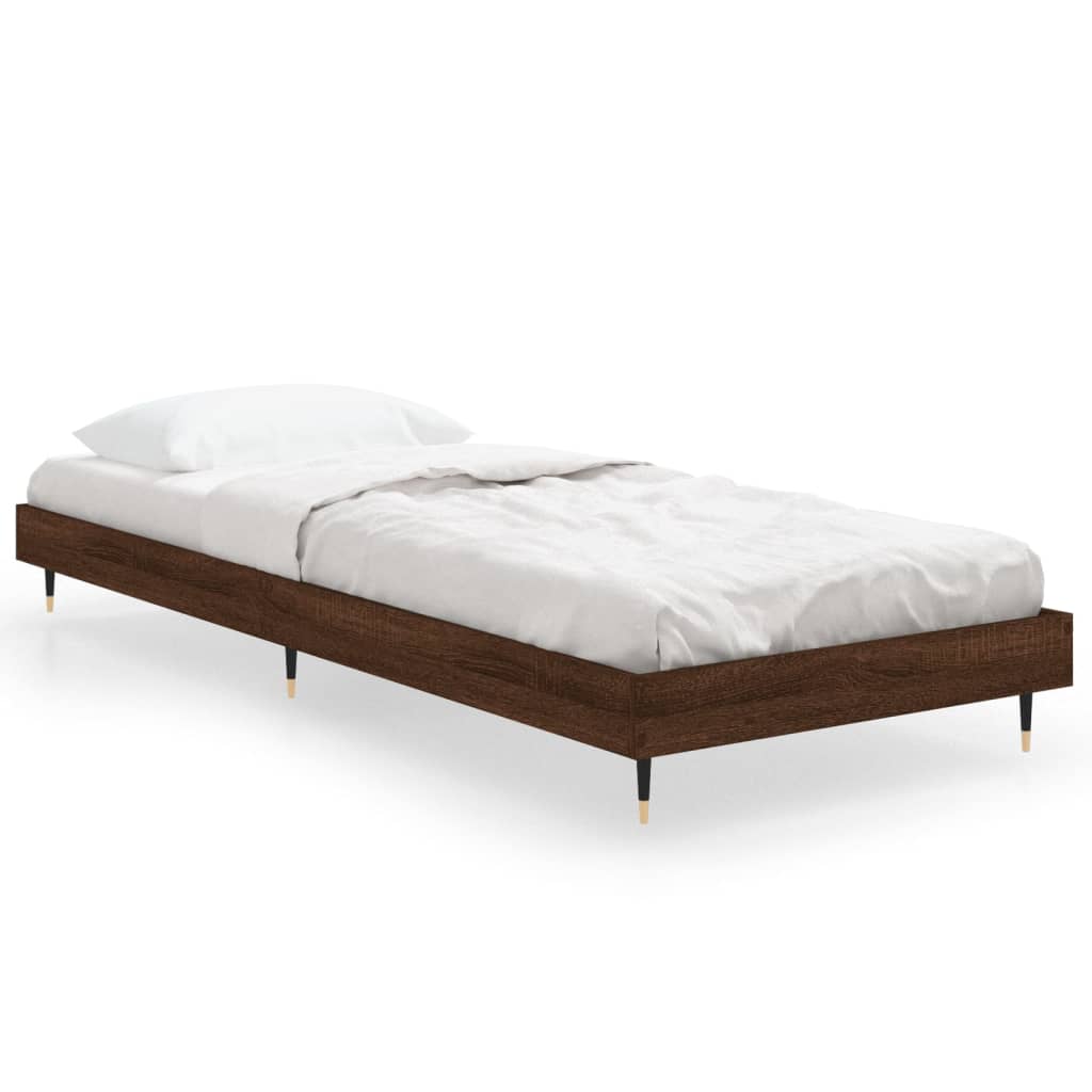 Estructura de cama 75x190 Madera Oscura
