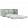 vidaXL Sofá-cama sem pés 122x204x55 cm veludo cinzento-claro