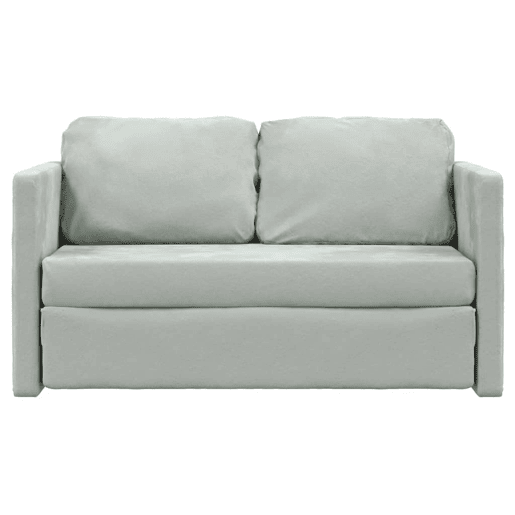 vidaXL Sofá-cama sem pés 122x204x55 cm veludo cinzento-claro vidaXL Sofá-cama sem pés 122x204x55 cm veludo cinzento-claro