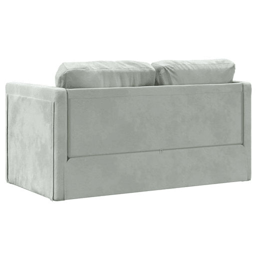 vidaXL Sofá-cama sem pés 122x204x55 cm veludo cinzento-claro vidaXL Sofá-cama sem pés 122x204x55 cm veludo cinzento-claro