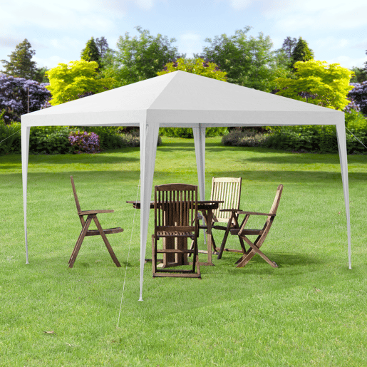 Tenda Pavilhão de jardim Wedau metal 300 x 300 x 255 cm branco casa.pro