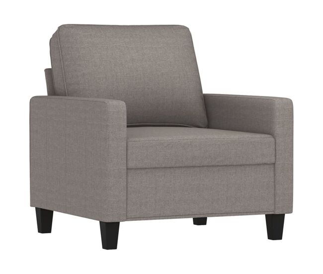 Vidaxl sillón de tela gris taupé 60 cm
