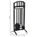 Set 5 herramientas de metal para la chimenea de metal Set 5 herramientas de metal para la chimenea de metal Negro