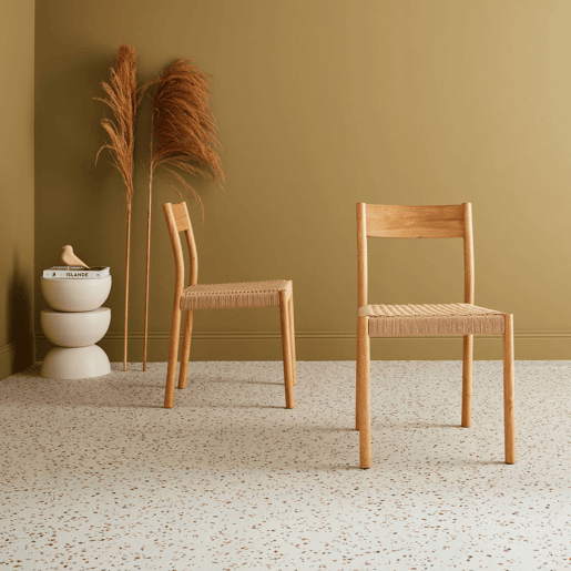 Cadeira de madeira e cordão, set de 2, Ella, Natural, 49.5x53x81 cm