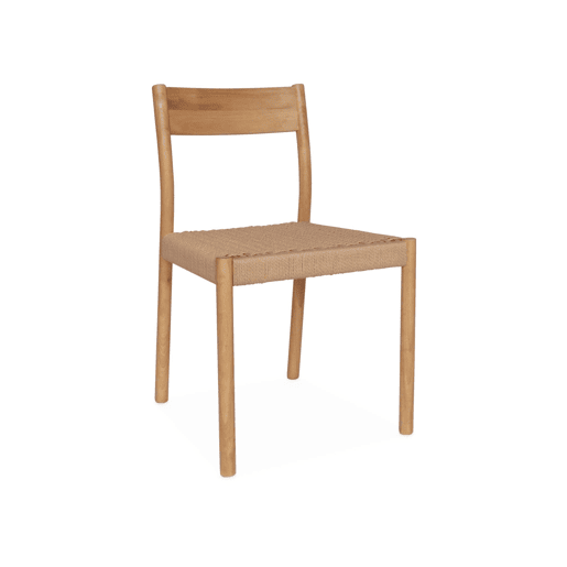 Cadeira de madeira e cordão, set de 2, Ella, Natural, 49.5x53x81 cm