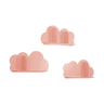 Prateleiras de parede em nuvem para quarto de criança, set de 3, Nephos, Rosa, 34.5x12x23.5 cm