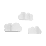 Prateleiras de parede em nuvem para quarto de criança, set de 3, Nephos, Branco, 34.5x12x23.5 cm