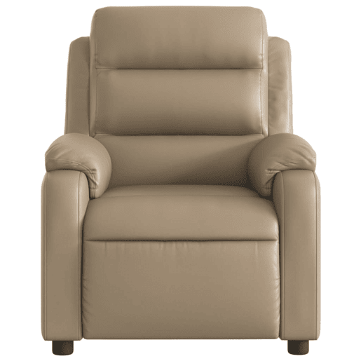 vidaXL Poltrona reclinável elétrica couro artificial cor cappuccino