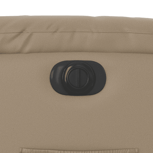 vidaXL Poltrona reclinável elétrica couro artificial cor cappuccino