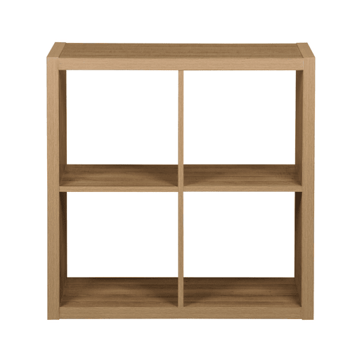 Estante cúbica, 2 níveis e 4 compartimentos, Basiks, Manguier, 76x39x76 cm