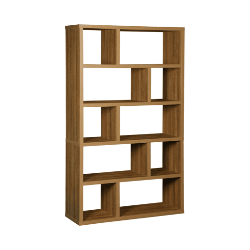 Estante assimétrica de 5 níveis com 10 compartimentos, Basiks, Manguier, 111.2x39x190 cm Estante assimétrica de 5 níveis com 10 compartimentos, Basiks, Manguier, 111.2x39x190 cm