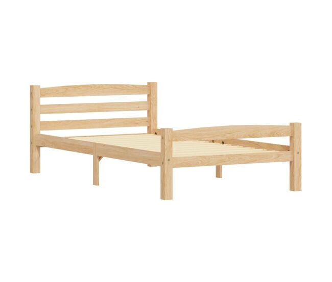 Estructura de cama de madera maciza de pino 90x200 cm