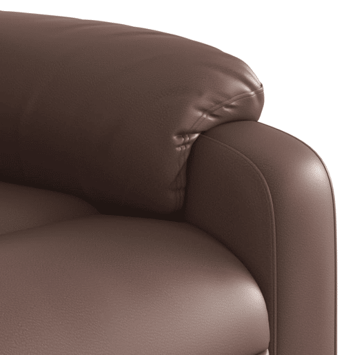 vidaXL Poltrona reclinável elétrica couro artificial castanho vidaXL Poltrona reclinável elétrica couro artificial castanho