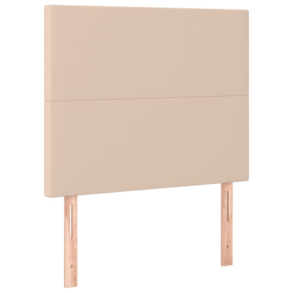 Cabeceros 2 unidades cuero sintético capuchino 90x5x78/88 cm alto
