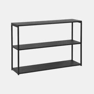 Estante industrial em metal preto, 3 prateleiras, 120cm, Industrielle, Preto, 120x30x80 cm