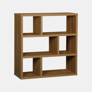 Estante assimétrica de 3 níveis com 6 compartimentos, Basiks, Manguier, 111.2x39x115.2 cm