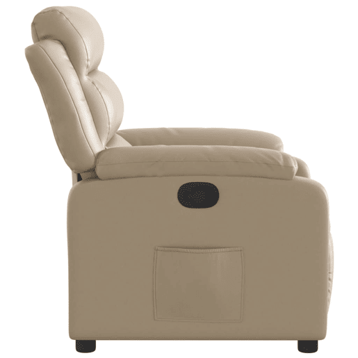 vidaXL Poltrona reclinável couro artificial cor cappuccino