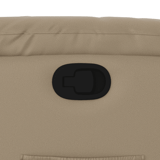 vidaXL Poltrona reclinável couro artificial cor cappuccino