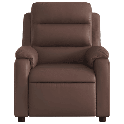 vidaXL Poltrona de massagens reclinável couro artificial castanho vidaXL Poltrona de massagens reclinável couro artificial castanho